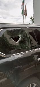 Oyetola's vehicle damaged during the attack