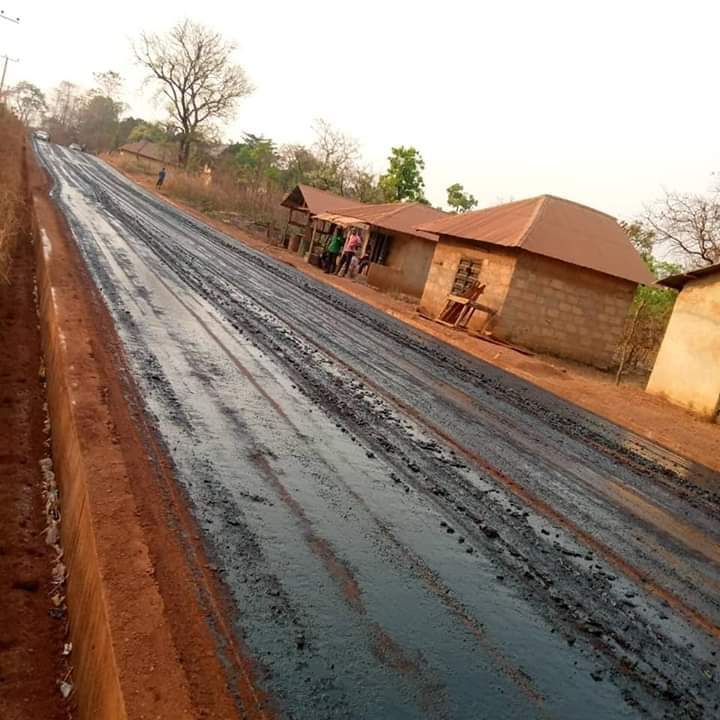 The road undergoing construction