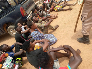 Amotekun operatives arrested a suspect during the supremacy battle of cultists in Osun