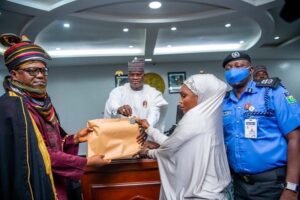 Gov Bello gifts wives of late escort rider, Inspector Aminu, houses in Abuja