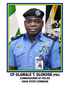 The new Commissioner of police in Osun State