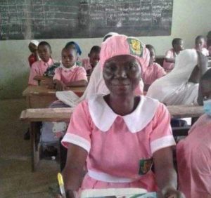 Folashade Ajayi and other students in class