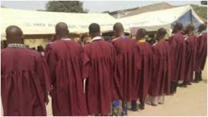 The prisoners during graduation ceremony